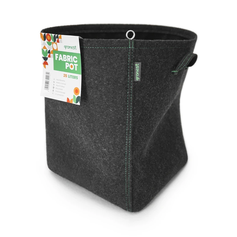 GRONEST Fabric Pot Geotextile Pot | 28.5x28.5x30 cm | 25L