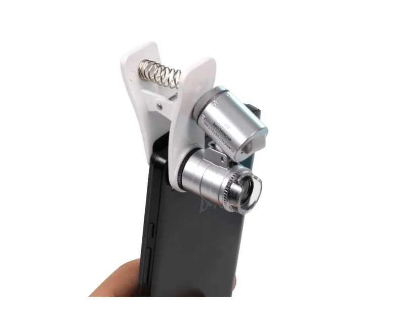 60x Zoom Microscope with Clip for Mobile Phone Camera Attachment