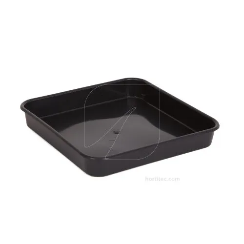 Square Saucer 29 cm Black