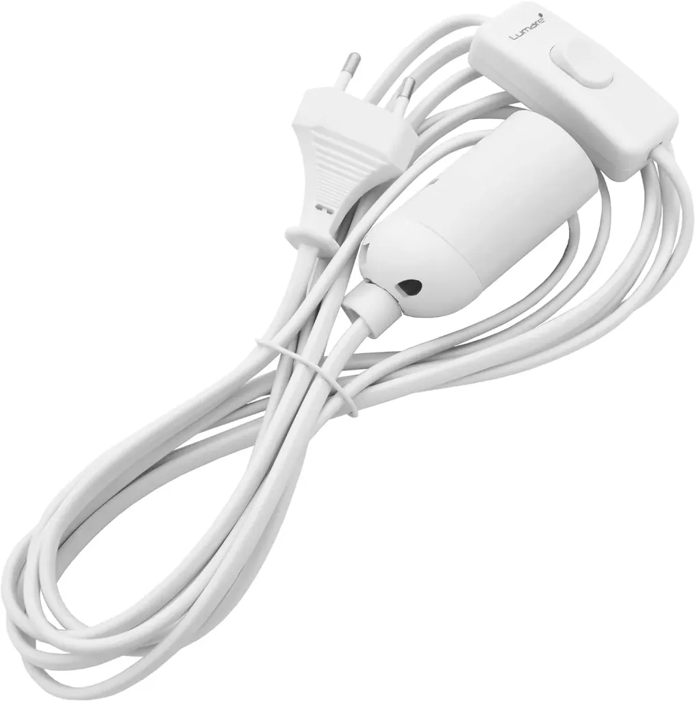 [ORTOLEDPORE27SPINA] ORTOLED E27 Lamp Holder with 3.5 m Cable and Switch
