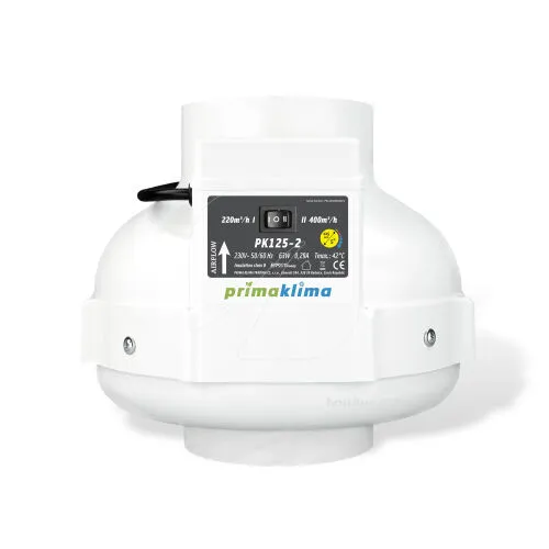 [634100] PRIMA KLIMA PK 125 | Inline Extractor Fan 125 mm | 220-360 m³/h