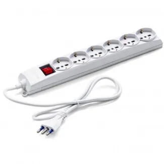 6-Outlet Schuko Power Strip 16A | Cable Length 1.2m | Accessories